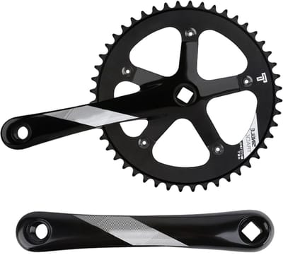 Racefiets Crankstel - Fiets Onderdeel - Stad Fietsen - Aluminium Legering - 17 cm Zwengel - Zilver
