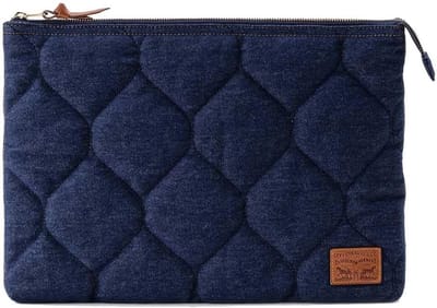 Laptop Sleeve - Beschermhoes Laptop - Veilig Vervoer - Duurzaam Denim - 30 cm - Blauw