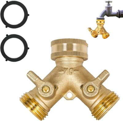 2-Weg Waterverdeler 3/4 Inch voor Tuin en Huis - Efficiënte Waterverbinding voor Irrigatie en Besproeiing