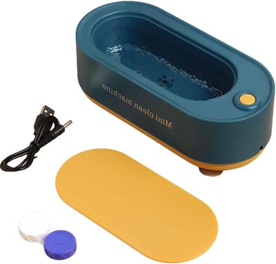 Ultrasonic Cleaner, Ultrasonic Jewelry Cleaner, Portable Glasses Cleaning Machine, USB, Rechargeable Ultrasonic Cleaning Device, 45,000 Hz, for Rings, Watches, Glasses, Jewelry, Lenses