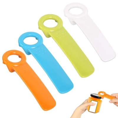 Ynkkvre - Capsuleopener - Dekselopener - Ergonomisch Ontwerp Voor Glas Potten En Flessen - 4 Stuk - Voor Senioren