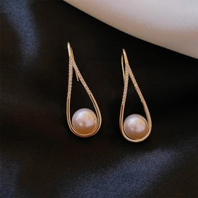 Boucles d'oreilles en perles de Simulation exquises pour femmes, 1 paire, bijoux à la mode, boucles d'oreilles de fête pour filles or