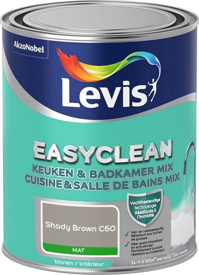 Levis - Easyclean Keuken & Badkamer Mix - Shady Brown C60 - Mengverf - 1 L