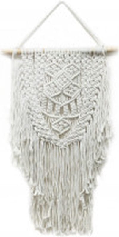 Macramé Wandkleed - Overvloed - Beige - 60x40cm