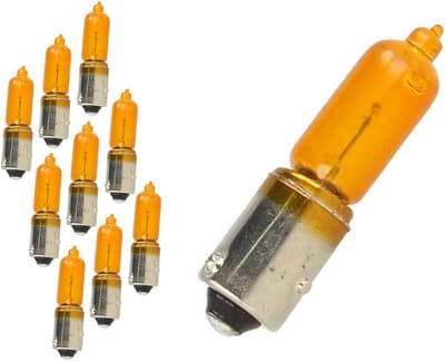 10x Amber Gele Halogeenlampen 12V Auto (BAW9s/HY21W/H21 Fitting)