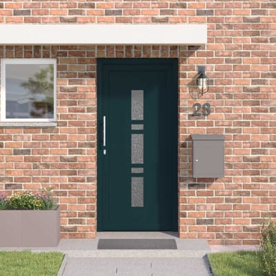vidaXL - Voordeur - 88 - x - 200 - cm - PVC - Antraciet