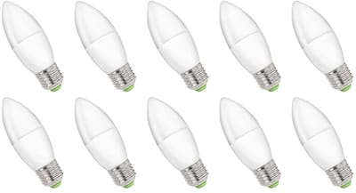 Spectrum LED Kaarslamp E27 6W - 230V - 560 Lumen - 6000K Koud wit - Helder daglicht - Energiezuinig - 10 stuks