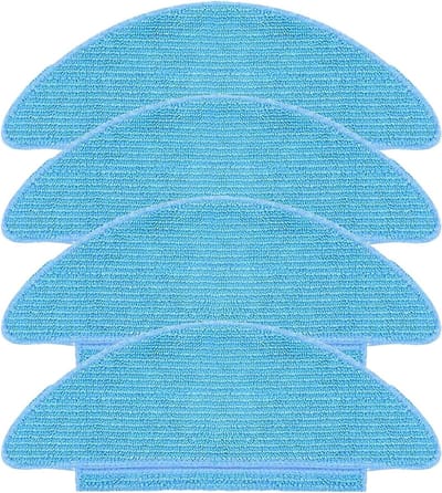Set van 4 wasbare dweildoeken voor robotstofzuigers - Reservepads voor diverse modellen - Herbruikbare dweilpads met hoge absorptie - Vervangende accessoires voor robotstofzuigers