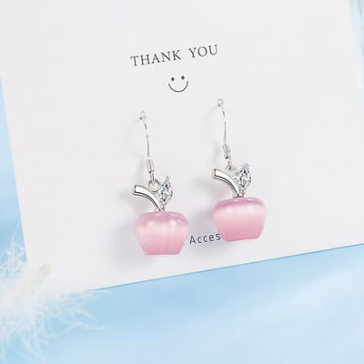 Solide S925 Sterling Zilver Rozenkwarts Oorbel Voor Vrouwen Aros Mujer Oreja Roze Kwarts Orecchini Edelsteen Drop Earring Vrouwtjes