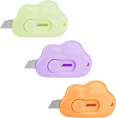 Set van 3 Multifunctionele Snijmessen voor Karton, Papier en Dozen - Compact en Draagbaar Ontwerp