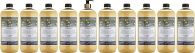 Body & Hair Kamille 1 liter met gouden pomp - set van 10 stuks - 2 in 1 voor lichaam en haar - voordeelverpakking