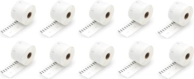 Label Tape Geschikt voor Dymo 11354 | 57 x 32 mm | S0722540 - Wit - 1000 labels per Rol - 10 stuks - Geschikt voor: 310 320 330 400 400 Turbo 400 Duo 450 450 Turbo 450 Twin Turbo 450 Duo 4XL Wireless