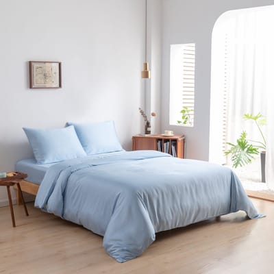 Bamboe dekbedovertrek Sky Blue 140x200 cm – zacht, ademend & duurzaam | Boomba Bamboo®