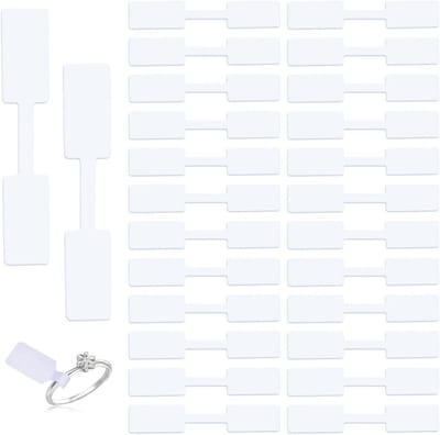 600 Stuks Zelfklevende Prijslabels voor Sieraden - 12mm x 26mm, Ideaal voor Kettingen, Oorbellen en Armbanden, Perfecte Kleine Prijsstickers voor Sieraden