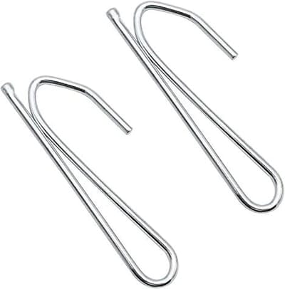30 Stuks Metalen Gordijnhaken voor Plissé Gordijnen - Enkelvoudige Prongs en Diepe Haak voor Pencil Pleat Gordijnen