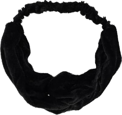 Haarsoires Haarband Twist 6cm – Effen Kleur – Velvet Stof – Zwart - Zachte Knoop Hoofdband - Haaraccessoire voor Dames & Meisjes