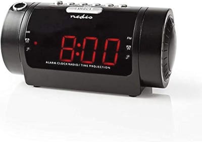 Digitale Wekkerradio met LED-Scherm, Tijdprojectie, AM/FM en Snoozefunctie - Zwart