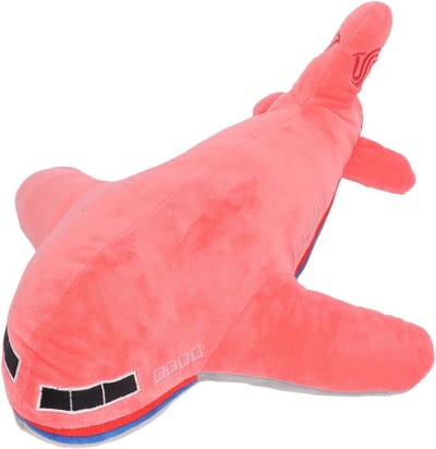 Pluche Vliegtuig - Zacht Speelgoed - Kinderslaapkamer Decoratie - Stimuleert Fantasie - 40 x 25 x 15 cm - Roze
