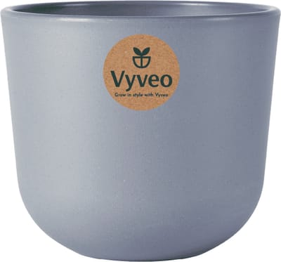 Vyveo - Bloempot Soren - 13x12 - Donkergrijs - Bloempot voor binnen en buiten - Lichtgewicht - Breukbestendig - Vorstbestendig - UV-bestendig