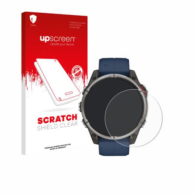 upscreen - Screenprotector voor Garmin quatix 8 (47 mm) - Folie Beschermfolie transparant