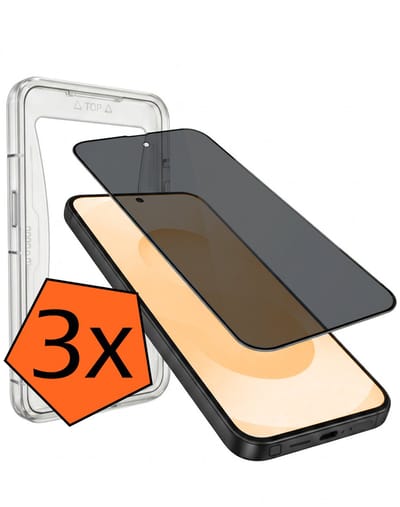 Screenprotector - 3 Stuks - Geschikt voor Samsung Galaxy S25 Ultra - Met Installatie Kit - Privacy Filter - Flexibel Glas - Beschermglas - Tempered Glass - Screen Protector