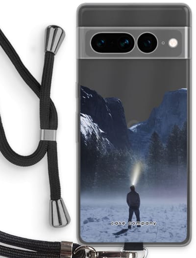 Case Company® - Hoesje met koord geschikt voor Google Pixel 7 Pro hoesje met Koord - Wanderlust - Telefoonhoesje met Zwart Koord - Bescherming aan alle Kanten en Over de Schermrand