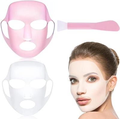 2x Herbruikbaar Siliconen Gezichtsmasker voor Maximale Hydratatie en Vochtbehoud