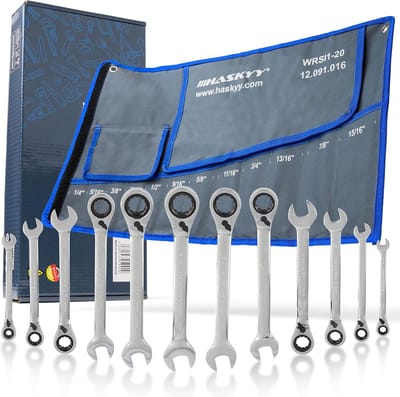 12-delige gehoekte ratelsleutelset 1/4"-15/16" | Imperial Auto Gereedschap