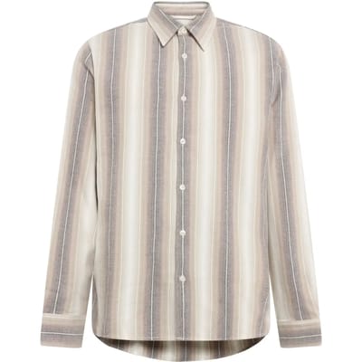 Katoenen shirt met lange mouwen KnowledgeCotton Apparel Dune Stripe