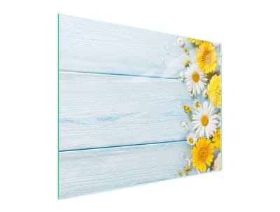 TMK ArtDeko - Snijplank van Glas - 52x40 cm - Chrysant - Veiligheidsglas