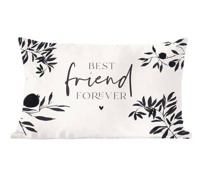 Sierkussens - Kussentjes Woonkamer - 60x40 cm - BFF - Best friends forever - Beste vrienden - Quotes - Spreuken