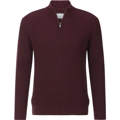 Babista herren Trui - 44/46 - donkerrood - Plus Size