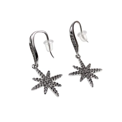 Dames S925 Sterling Zilver Haakoorbellen met Ster-Hanger