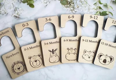 Baby Kledingkast Verdelers – Safari Dieren – Kleding Organizers – Baby Shower Cadeau – Kraamcadeau – Babykamer Decoratie – Schattige Baby Accessoires