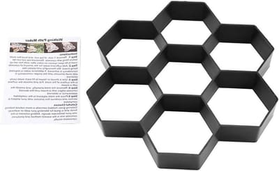 Betonvorm Stepping Stone - Paadjes Maker - Terras Aanleggen - Herbruikbare Plastic Mal - 295 x 28 cm - Zwart
