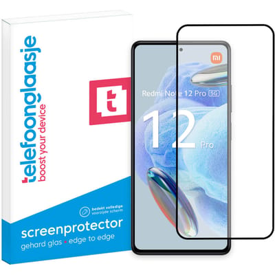 Xiaomi Redmi Note 12 Pro 5G screenprotector gehard glas Edge to Edge