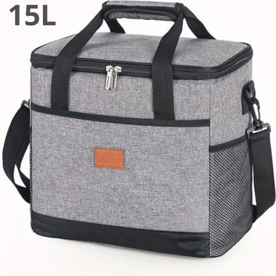Nivard Koelbox - Koeltas - Frigobox - Autokoelbox - Lichtgewicht - Coolbox - Wielen - Draagbaar - Grijs 15 Liter