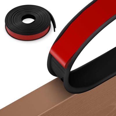 Flexibele randafwerking van 4m x 12mm voor keuken, meubels en babyveiligheid - Zelfklevend TPE randbescherming voor tafels en kasten, zwart