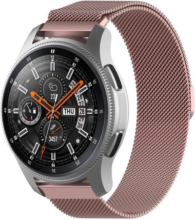 Milanees bandje - geschikt voor Garmin Venu 2s / 3s / 4 (41mm) / Vivoactive 4s / Forerunner 255s / 265s - Huawei Watch GT 5 Pro - 42mm / GT 6 / GT 5 / GT 4 - 41mm - rosegoud