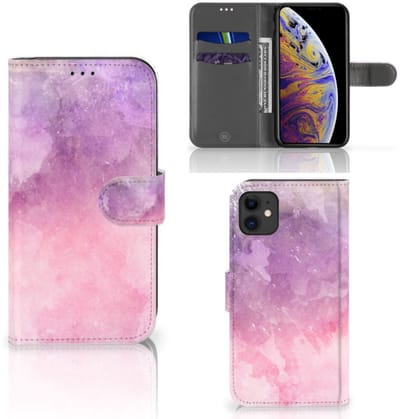 Hoesje Apple iPhone 11 Pink Purple Paint