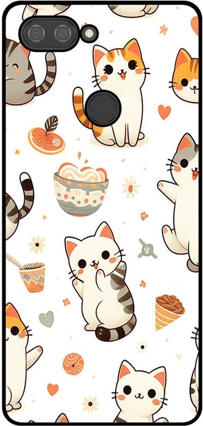 Smartphonica Telefoonhoesje Geschikt voor Xiaomi Mi 8 Lite met katten opdruk - TPU backcover case cat design geschikt voor Xiaomi Mi 8 Lite