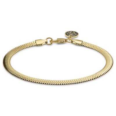 Essentials | 5 mm Goudkleurige Armband met Visgraatschakels