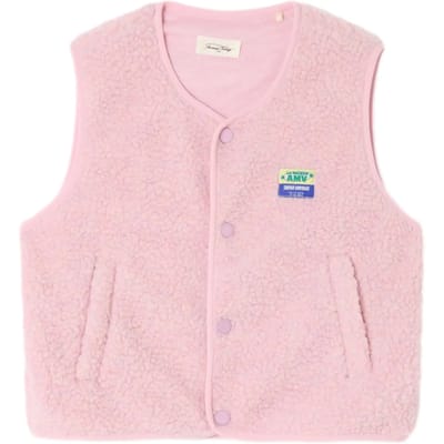Mouwloze ruime fleece kind American Vintage