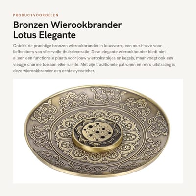 Dailygoods- Wierookbrander Elegant Ontwerp - Wierookhouder - Wierookstokjes - Zinklegering - Retro Drakenlandpatroon - Diameter 9,7 cm