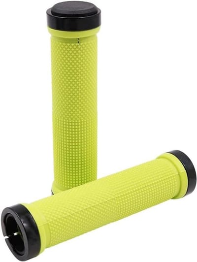 Fiets handvatten - Anti-slip - Geel - Dubbele Lock On Vergrendeling - Geschikt voor Mountainbike Racefiets BMX vouwfiets - 2 stks
