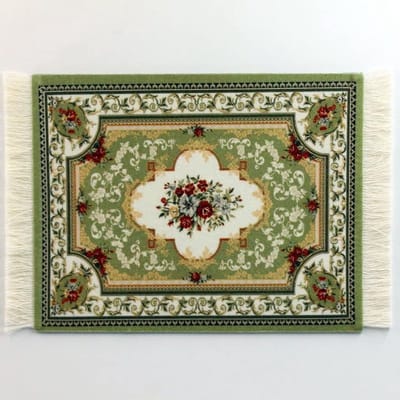 Persian Muismat 18 x 23 cm - Oosters Tapijt voor Bureau, Laptop en PC - Inclusief Borstel en Mini Tapijt Accessoire