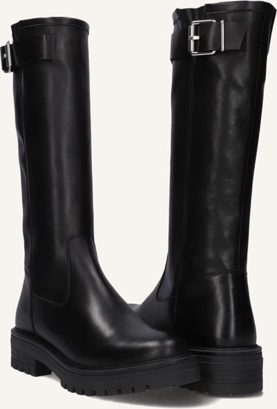 Wysh Molly Laarzen - Leer - Meisjes - Zwart - Maat 34
