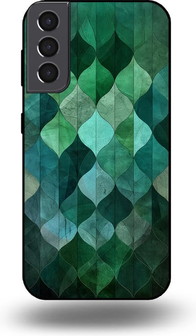 Smartphonica Telefoonhoesje geschikt voor Samsung Galaxy S21 Plus met groene bladeren opdruk - TPU backcover case green leaf design - Groen geschikt voor Samsung Galaxy S21 Plus
