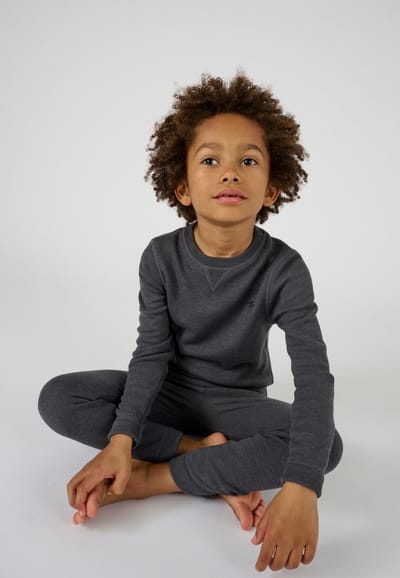 Damart - T-shirt fleece Thermolactyl Sensitive - Kinderen - Grijs - 8 JAAR