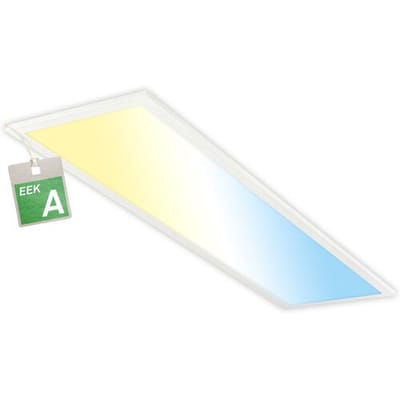 BRILONER Piatto – Plafonniere – EEK A lichtbron* – led paneel – dimbaar met afstandsbediening – CCT instelbaar – wit – 100 x 25 x 6 cm